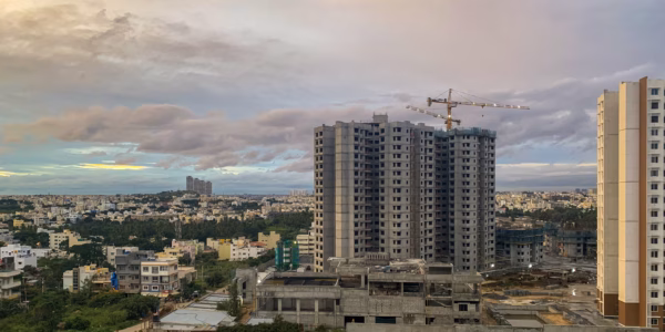 Bangalore City Skyline - Apartment Construction